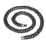 Bling Bling 16mm Miami Cuban Link Chain Necklace Set Ice Out Cuban necklace Men Rhinestone Choker Hip Hop Jewelry Gift