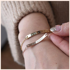 Hot sale 100% 925 Sterling silver personalized customized engrave letter fashion bracelets for women anniversary gift 2019