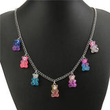 1PC Women  Necklace Multicolor Resin Gummy Bear  for Children Birthday Gift  Holiday Jewelry