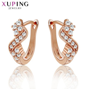 Xuping Fashion Earrings New Design High Quality for Women Rose Color Plated Charm Jewelry Valentine's Day Gift S50-29379