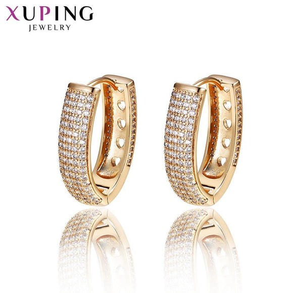 Xuping Jewelry Earrings Hoops Gold Color Plated Elegant Charm Style Girls Women Gifts for Christmas S86-20132