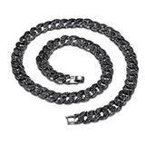 Iced Out Bling Rhinestone Gold Silver Miami Curb 16 MM Cuban Link Chain Necklace Men's Hip Hop Necklace Jewelry 16/18/20/24 Inch