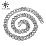 13 MM Iced Out Rhinestone Cuban Chain Necklace For Men Gold Silver Hip Hop Paved CZ Rapper Necklace Jewelry accessories gift