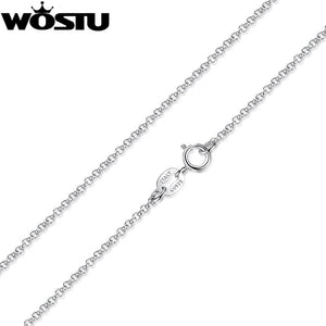 Real 925 Sterling Silver Chains Necklaces Fit For Pendant Charm For Women Men Luxury S925 Jewelry Lover Gift CQA004