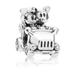 Authentic S925 Sterling Silver Disney Cartoon Cute Mickey Minnie Romantic Love Charm Bead Fit Original Europe Dangle Bracelet