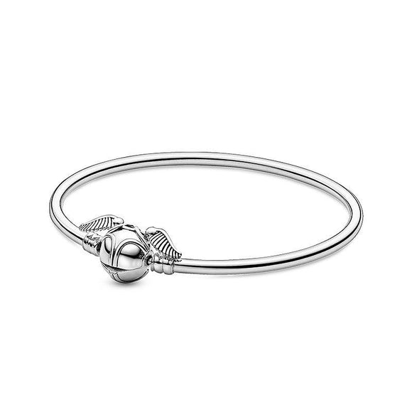 Original 925 Sterling Silver Bracelet Snake Chain Fit pan Monments Bangle For Women Bracelet Beads Charms