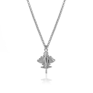 Ancient Aliens Aircraft Flyer Jet-9 Pendant Necklace Gold Stainless Steel Chain