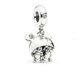 925 Sterling Silver Lion Princess Monkey Mickey Mouse Ear Hat & Friends Charm Dangle Bead Fit Original  Bracelet Jewelry