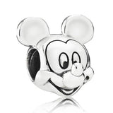 925 Sterling Silver Lion Princess Monkey Mickey Mouse Ear Hat & Friends Charm Dangle Bead Fit Original  Bracelet Jewelry