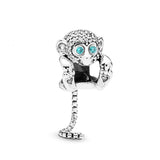 925 Sterling Silver Lion Princess Monkey Mickey Mouse Ear Hat & Friends Charm Dangle Bead Fit Original  Bracelet Jewelry