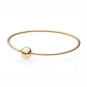 Rose Gold Ball Clasp ESSENCE COLLECTION Beaded Bracelet Bangle Fit Europe Snake Chain Bracelet 925 Sterling Silver Bead Charm