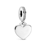 Pre-Sale 2020 Valentine's Day  Silver Ball Pendant  Key Freehand Heart Doll  Lady Tramp Inscription Love Coupon Dangle Charm