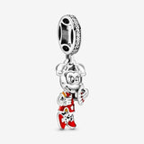 Real 925 sterling silver 2020 New style Mickey Minnie Dangle Charm New Year Fit pandora bracelet Fine pendant DIY jewelry