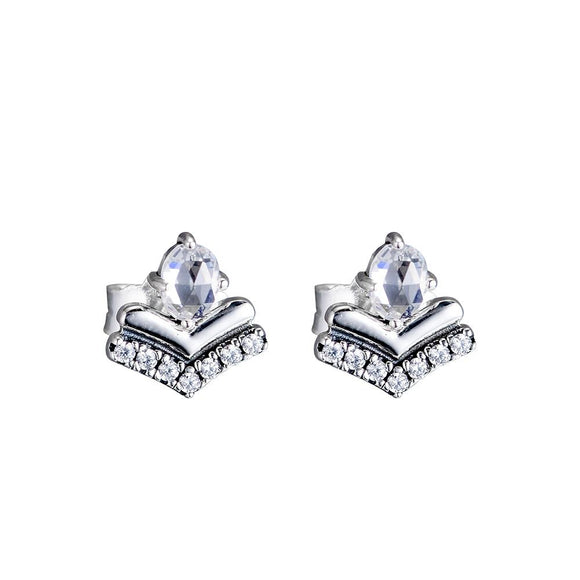 Fashion Female Classic Wishes Earrings Clear CZ Sterling Silver Jewelry Earrings For Woman Party Jewelry Making