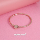 2020 Fine Jewelry DORANPS silver 925 bead charm bracelet women chains bangle Jewelry Making