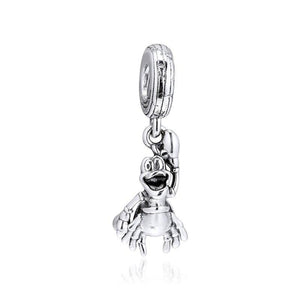 Little Mermaid Sebastian Crab Charms for Jewelry Making Cartoon Silver 925 Jewelry DIY Pendant For Charms Bracelets Jewelry 2019