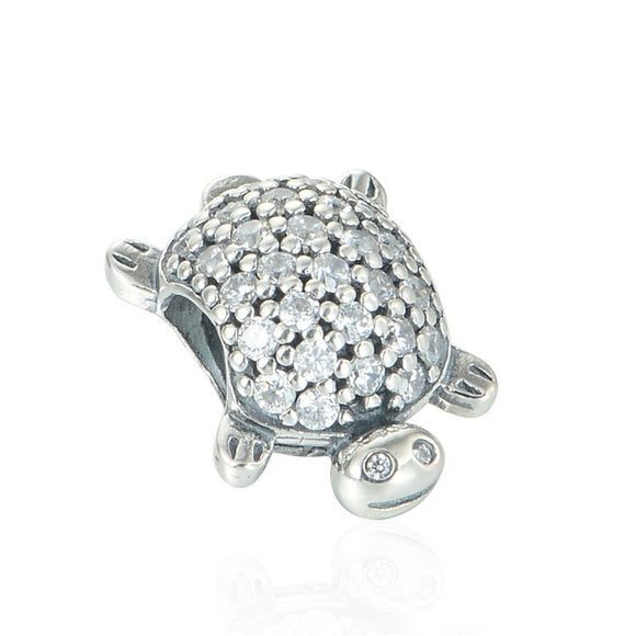 Tortoise 925 Sterling Silver Jewelry Charm Round Stone Charm Beads Fit Silver Charm Bracelets For Women & Men Jewelry For Love