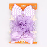 BalleenShiny 3PCS Baby Girls Bowknot Headband Fashion Princess Hair Accessories Newborn Beauty Headdress Elastic Flower Hairband