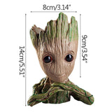 Strongwell Flowerpot Baby Groot Pen Pot Holder Plants Flower Pot Cute Action Figures Toys for Kids Gift Desktop Decoration