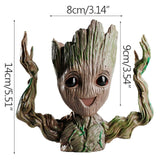 Strongwell Flowerpot Baby Groot Pen Pot Holder Plants Flower Pot Cute Action Figures Toys for Kids Gift Desktop Decoration