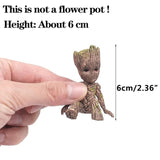 Strongwell Flowerpot Baby Groot Pen Pot Holder Plants Flower Pot Cute Action Figures Toys for Kids Gift Desktop Decoration