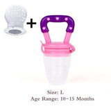 Baby Food Feeder Pacifier Fresh Fruit Feeder Infant Teething Toy Nibbler Teether Pacifier Safe Silicone Pacifier for Baby S M L