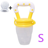 Baby Food Feeder Pacifier Fresh Fruit Feeder Infant Teething Toy Nibbler Teether Pacifier Safe Silicone Pacifier for Baby S M L