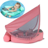 Baby Infant Non-Inflatable Float Lying Swimming Ring Children Waist Float Ring Floats Pool Toys Swim Trainer Sunshade Swim Ring