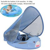 Baby Infant Non-Inflatable Float Lying Swimming Ring Children Waist Float Ring Floats Pool Toys Swim Trainer Sunshade Swim Ring