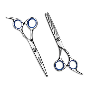 Brainbow 6 inch Cutting Thinning  Styling Tool Hair Scissors Stainless Steel Salon Hairdressing Shears Regular Flat Teeth Blades