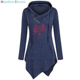 2019 New Music Notes Funny Print Hoodie Women Summer Style Cotton Long Sleeve Sweatshirt Hoodies Funny Irregular Clothing