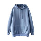 Aachoae Casual Solid Hooded Hoodies Women Batwing Long Sleeve Plus Size Sweatshirts Autumn Pullover Pure Fashion Tops Sudaderas