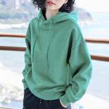 2020 New Plus velvet Basic Hoodies For Women Leisure Female winter Solid Colour Casual SweatshirtHip Pop Tops