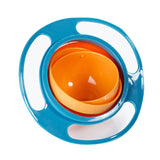 Universal Gyro Bowl Practical Design Children Rotary Balance Novelty Gyro Umbrella 360 Rotate Spill-Proof Solid Feeding Dishes