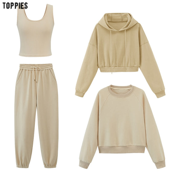 toppies womens tracksuits hooded sweatshirts 2020 autumn winter fleece oversize hoodies solid color jackets