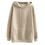 Tangada women fleece hoodie sweatshirts winter japanese fashion 2020 oversize ladies pullovers warm pocket hooded jacket SD60