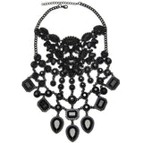 Fashion Jewelry Maxi Necklace For Women 2019 New Rhinestone Crystal Beads Collar Choker Necklace Tassel Statement Chockers