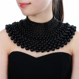 12 Colors Chunky Statement Necklace For Women Bib Collar Choker Pearl Necklace Maxi Jewelry Fashion Big Jewelry Gift kolye