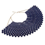 12 Colors Chunky Statement Necklace For Women Bib Collar Choker Pearl Necklace Maxi Jewelry Fashion Big Jewelry Gift kolye