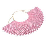 12 Colors Chunky Statement Necklace For Women Bib Collar Choker Pearl Necklace Maxi Jewelry Fashion Big Jewelry Gift kolye