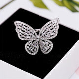 Luxury Butterfly Rings For Women Gold Silver Color Alloy Engagement Wedding Party Female Finger Ring Fashion Jewelry anillos