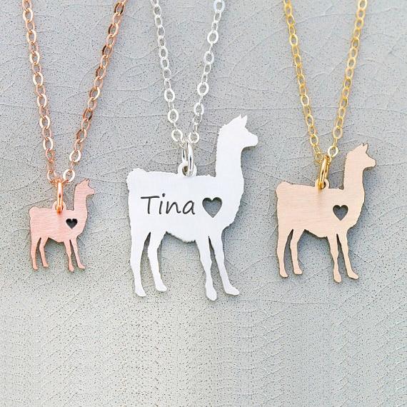 2018 Trendy Farm Animal Llama Necklace Personalized Names Or Letters  Pet  Gift Birthday Present Drop Shipping Accepted YP6033